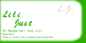 lili just business card